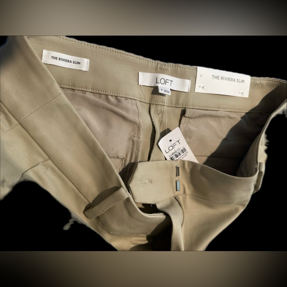 LOFT Women’s Khaki pants size 4 means medium NEW WITH TAG - Picture 3 of 10